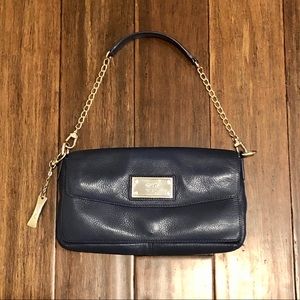 DKNY Genuine Leather Navy Blue Mini Shoulder Bag